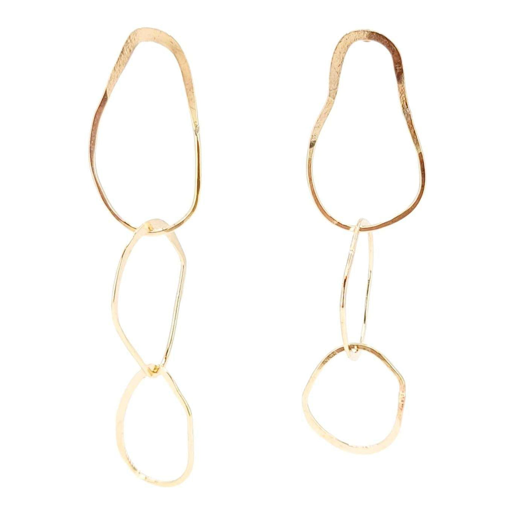 Earrings - Medium Riverstone (Gold Fill) by Verso