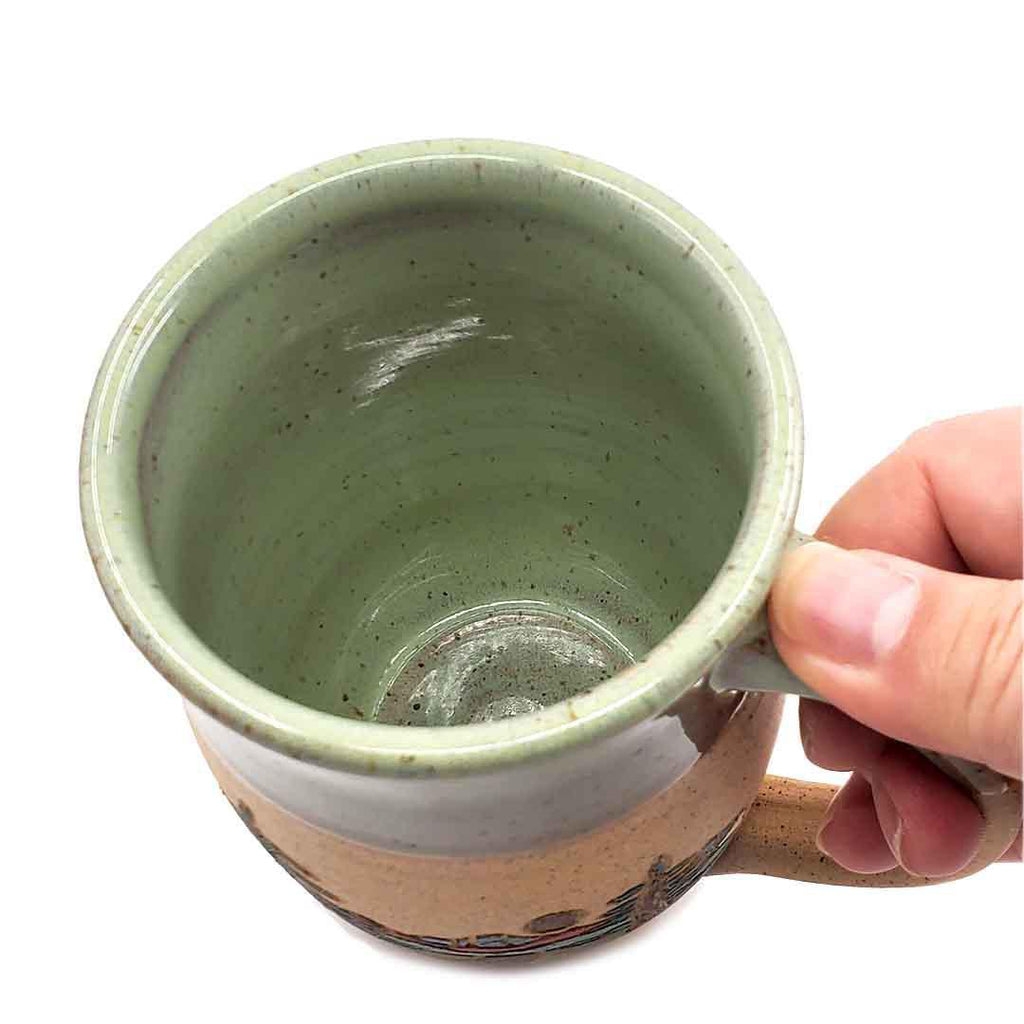 (20% Off) Mug - 16oz - Mountain Mug - Seafoam Early Morning by Forest Jeannie Pottery