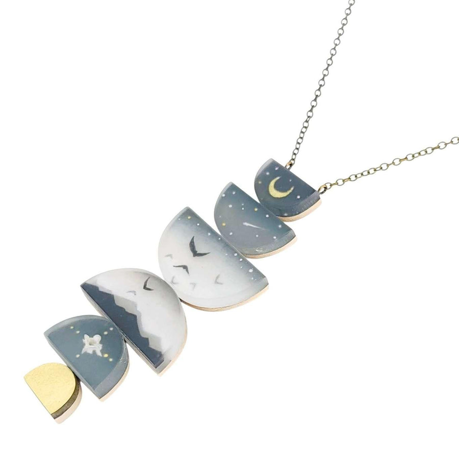 Necklace - Above Below (Gunmetal) by Fernworks, image 3 of 9
