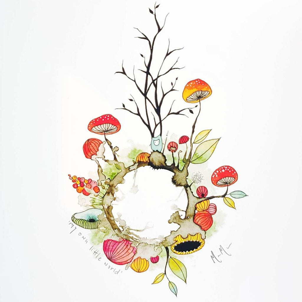 Art Print -  8.5 x11 My Own Little World Art Print by Melissa Moss Art