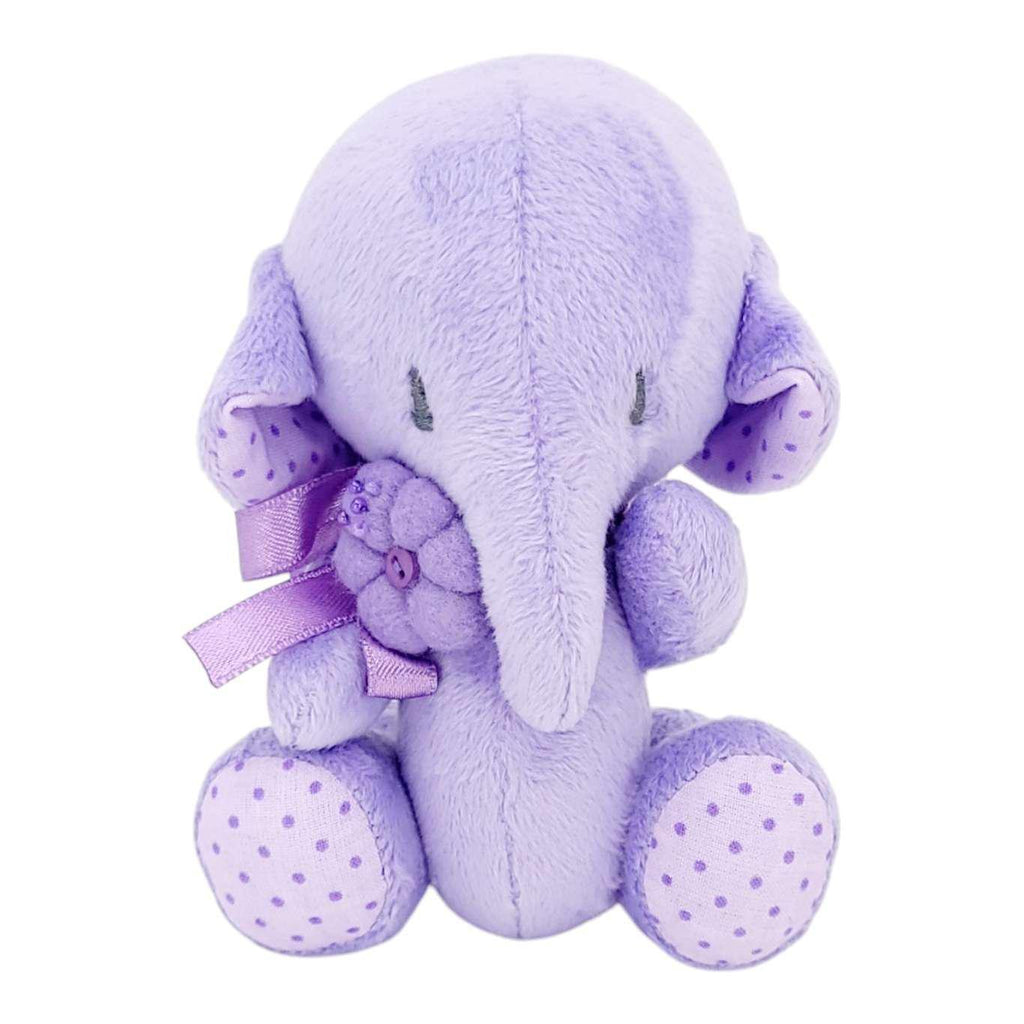 Plush - Violet Elephant with Polka Dot and Flower by Frank and Bubby