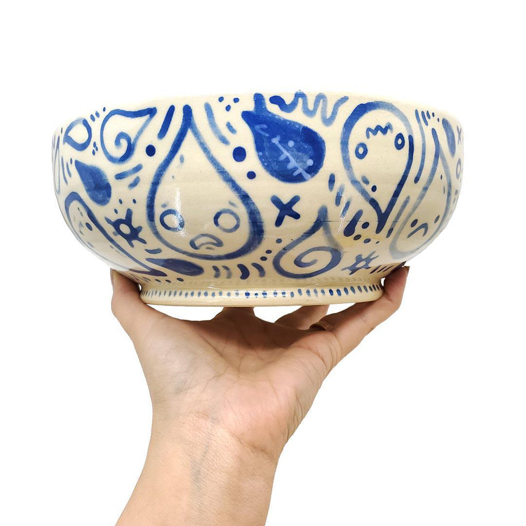 Bowl - 8.5 in - Raindrop Bowl by Dwadlings