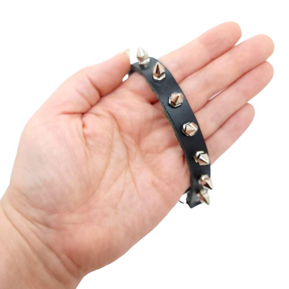 Cat Collar - Black with Silver Spikes by Greenbelts