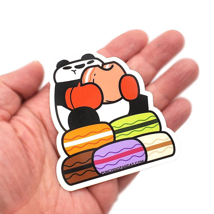 Stickers - Panda Loves Ohh Macarons by Punching Pandas