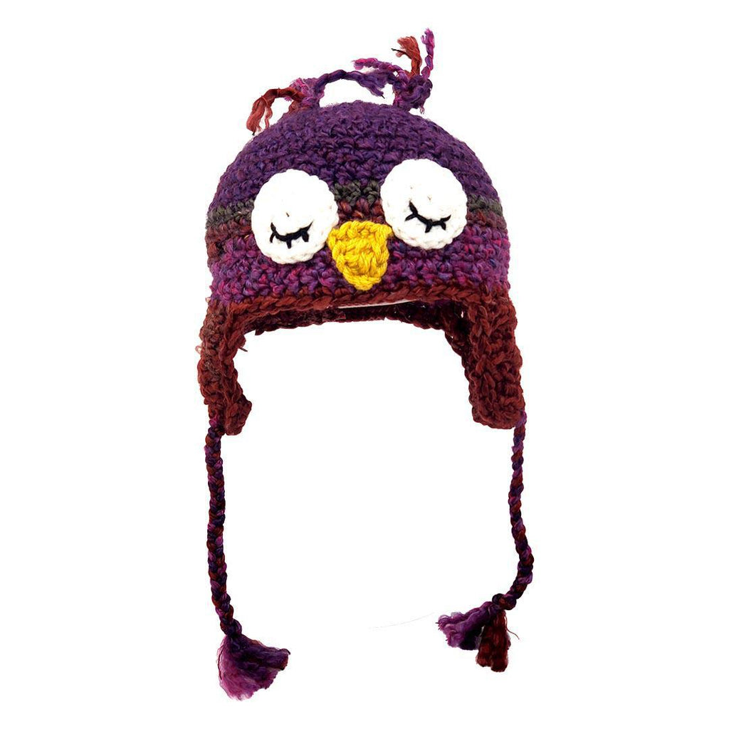 Hat - Toddler - Owl (Purple Dark Pink) by Scary White Girl