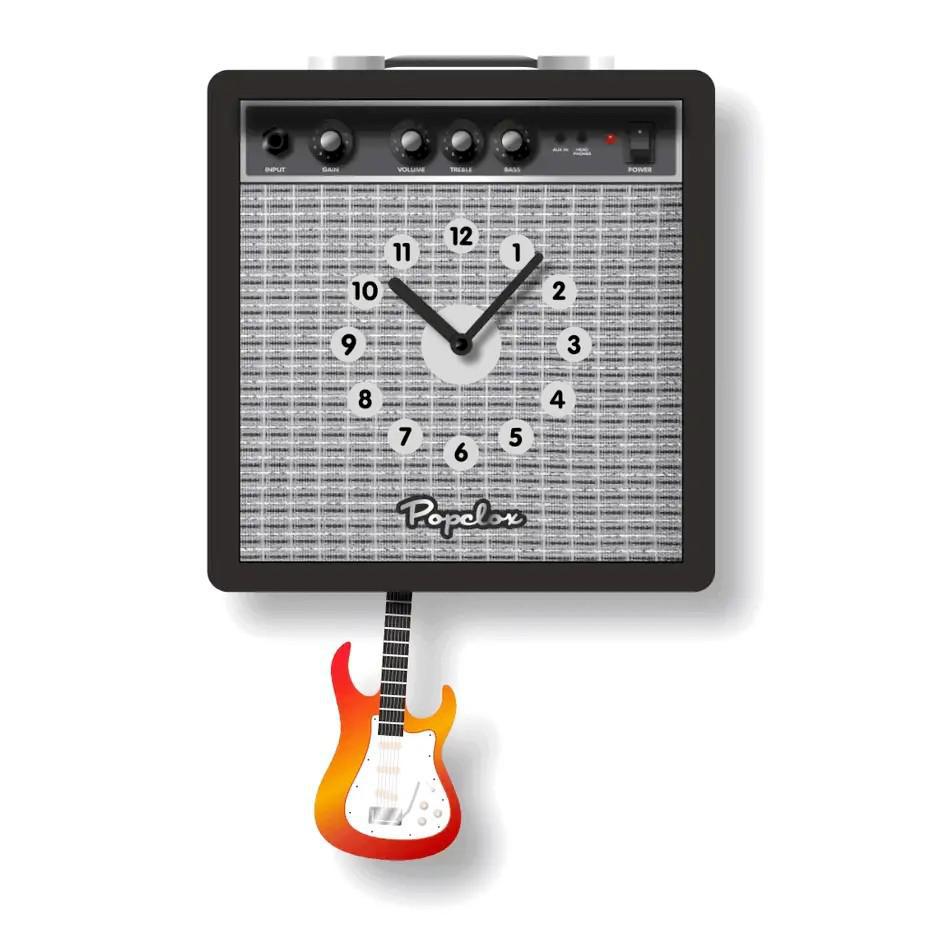 Acrylic Clock - Guitar and Amp Pendulum by Popclox