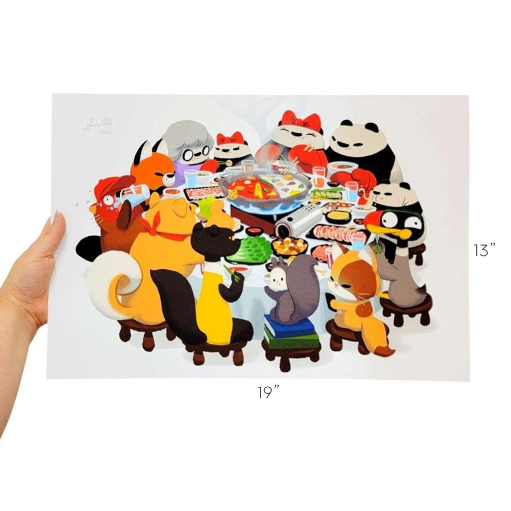 Art Print - Hotpot (2 Sizes) by Punching Pandas