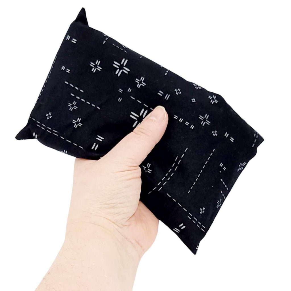 Eye Pillow - Deco Stitch Coal (Scent Free) by Two Birds Eco Shop