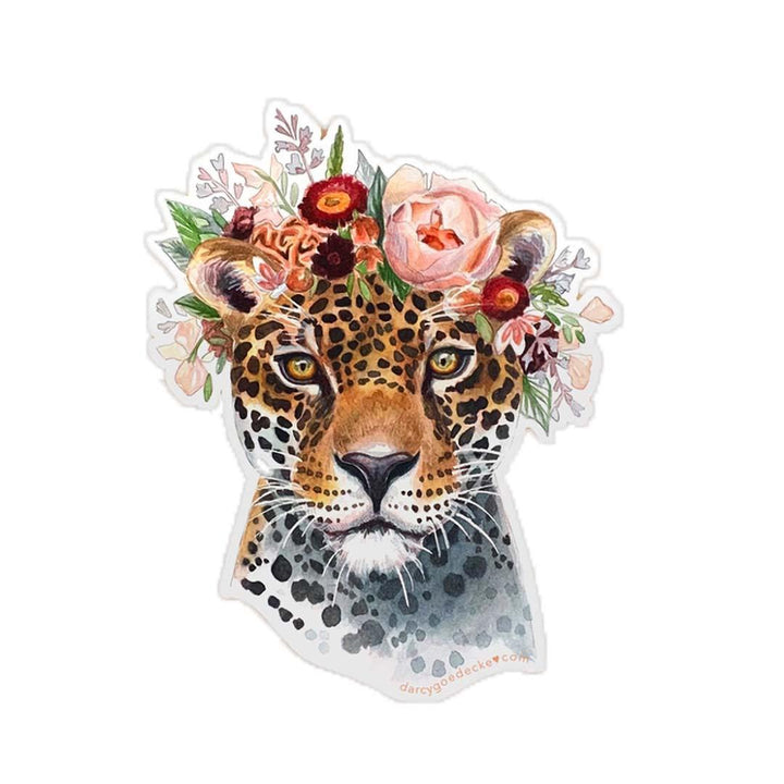 Sticker - 4 in - Lady Jaguar Vinyl by Darcy Goedecke