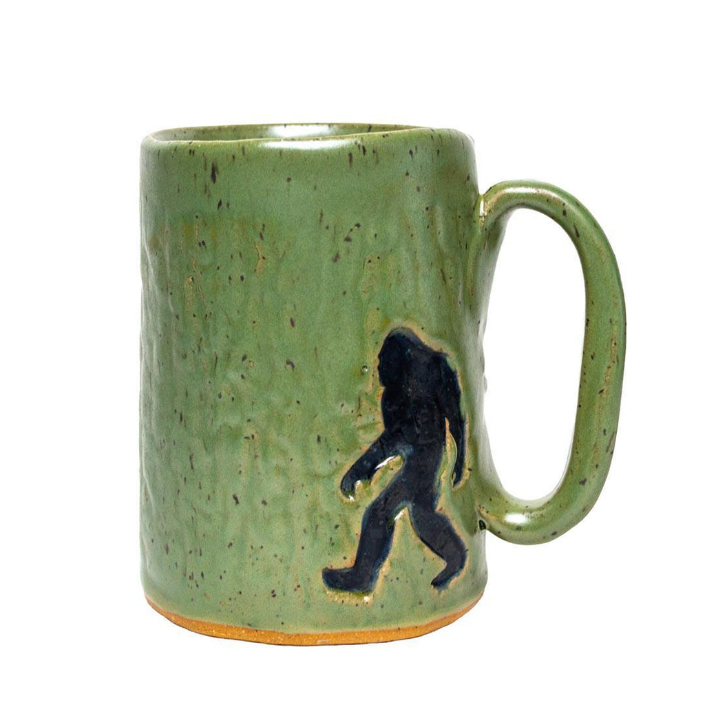 Mug - 16oz - Sasquatch (Green) Ceramic Mug by White Squirrel Clayworks