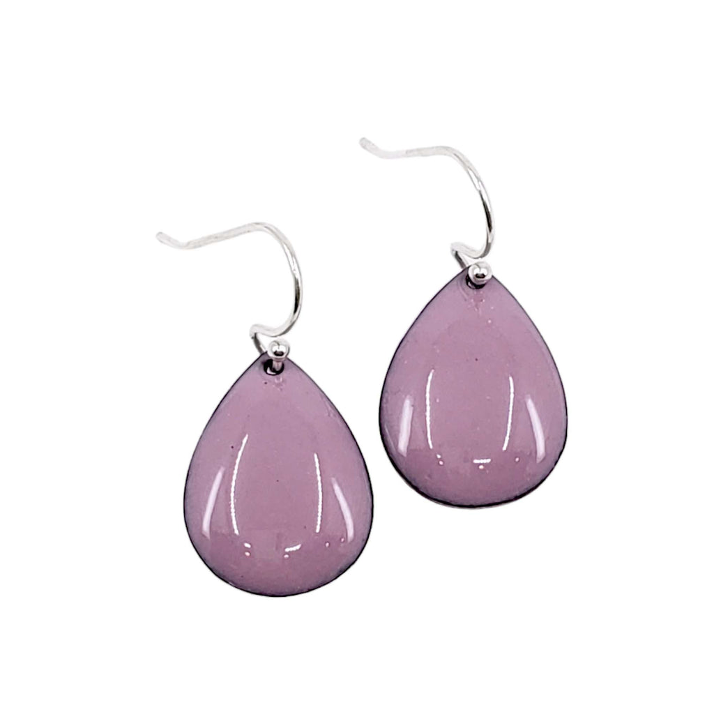 Earrings - Small Teardrop Solid (Lavender) by Magpie Mouse Studios