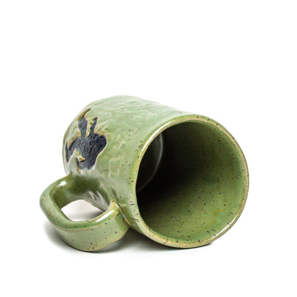 Mug - 16oz - Sasquatch (Green) Ceramic Mug by White Squirrel Clayworks