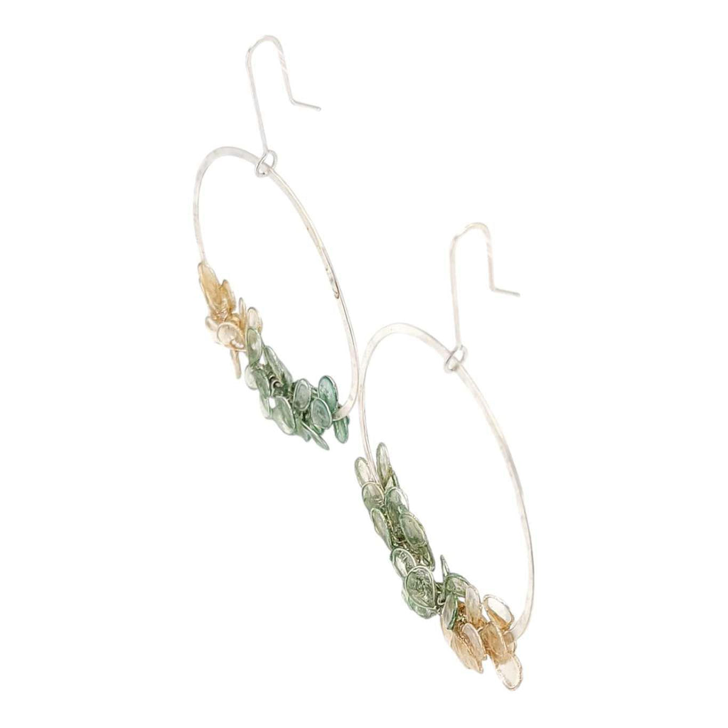 Earrings - Large Silver Laurel (Assorted Colors) by Verso