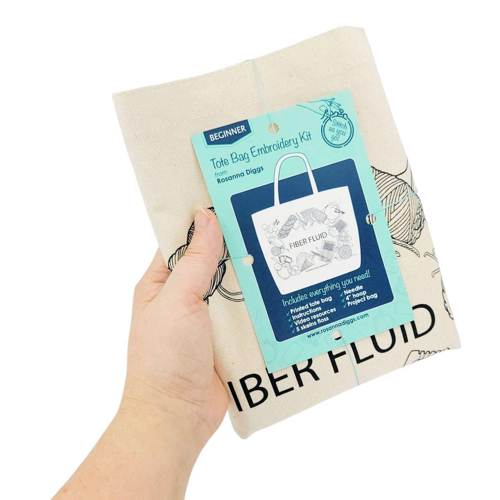 Embroidery Kit - Fiber Fluid Tote Bag by By Hand Craft Co