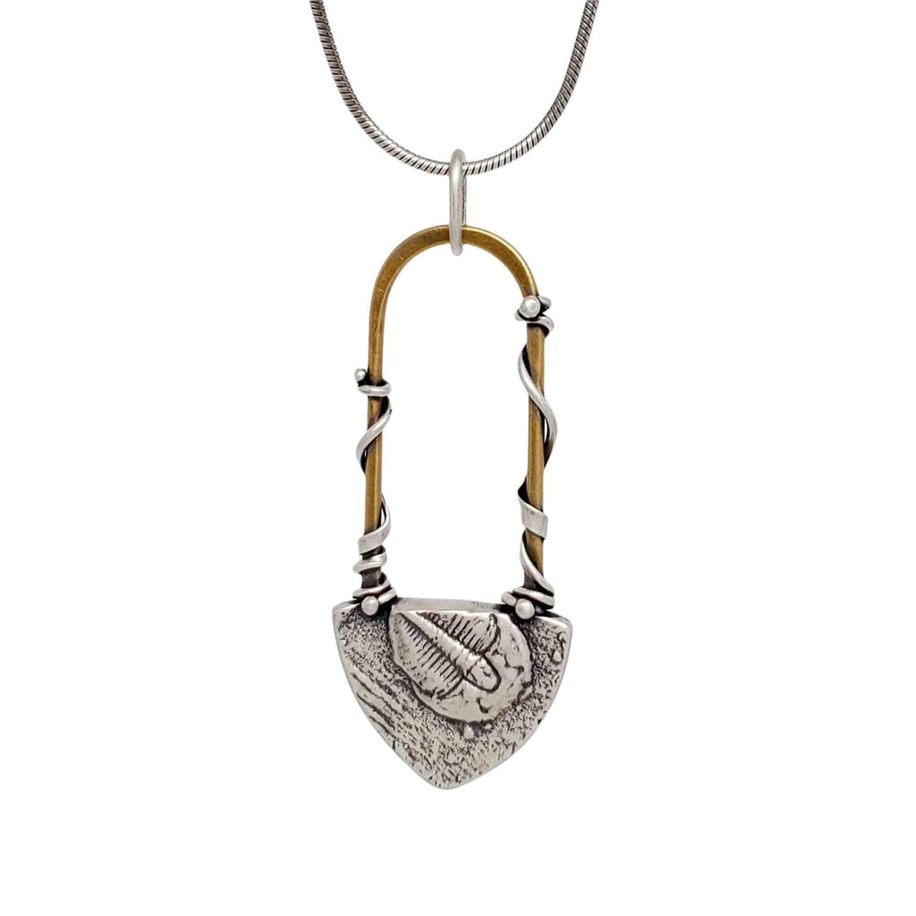 Necklace – Embedded Tectonic Pendant by Una Barrett