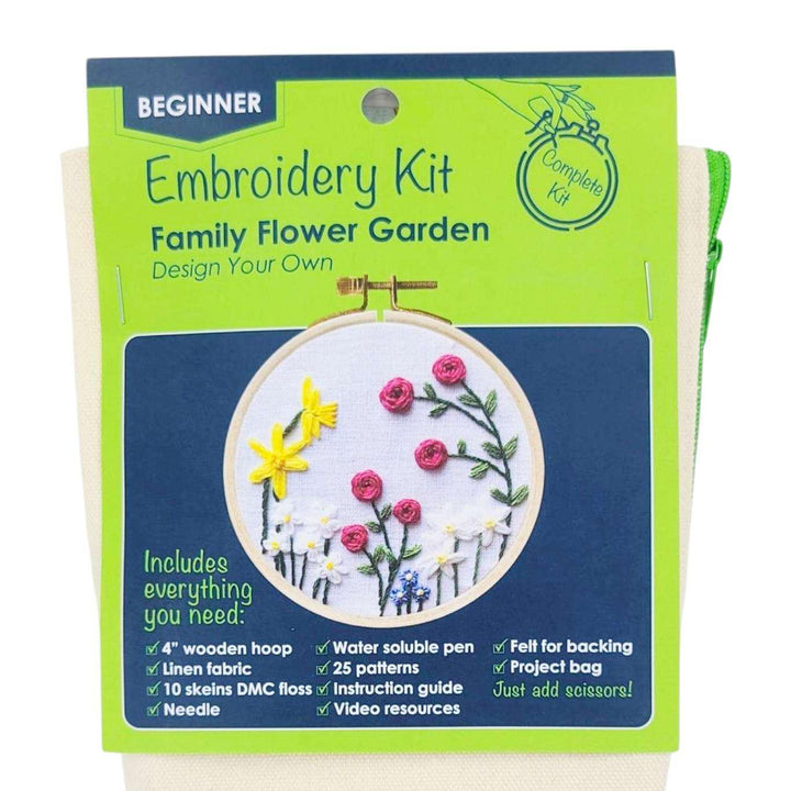 Embroidery Kit - Family Flower Garden by By Hand Craft Co