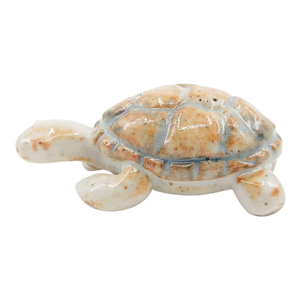 Collectible - Tea Pet Figurine (Orange Turtle) by Mist Ceramics