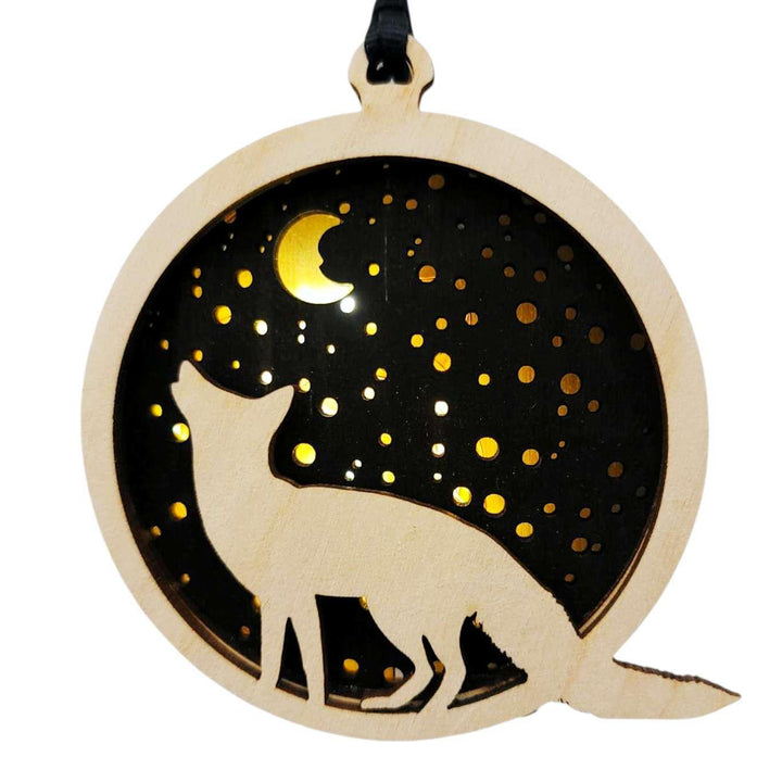 Ornament - Light Up Wood (Fox) by Squirrel Tacos Papercuts