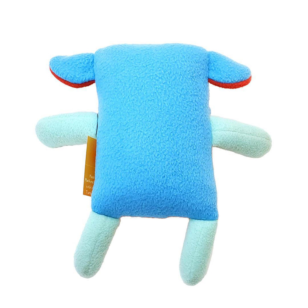 Plush - Large  Squared Creature (Blue Red Aqua with Blue Rust Stripes) by Mr. Sogs