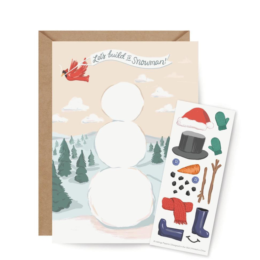Card - Holiday - Build a Snowman by Inklings Paperie, image 1 of 6