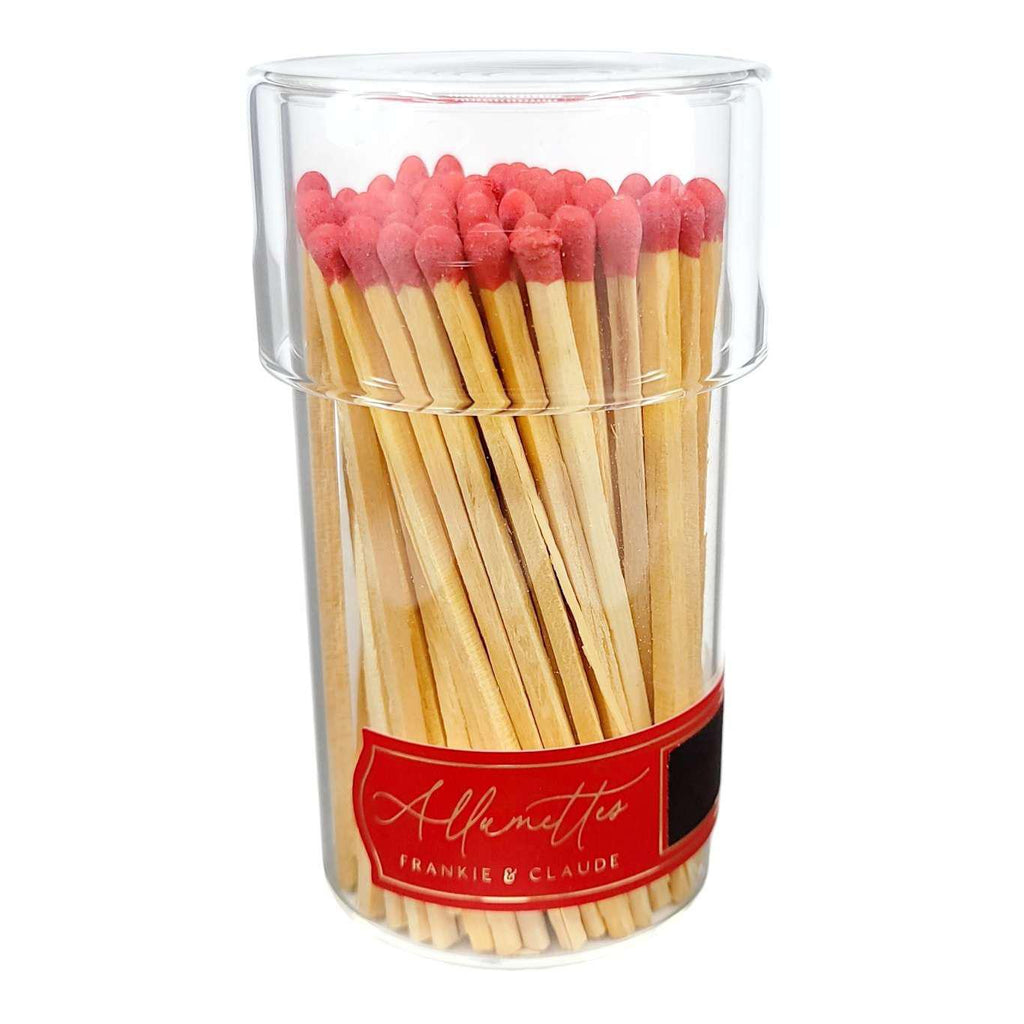 Matches - Allumette Glass Jar (Scarlet Red) by Frankie & Claude