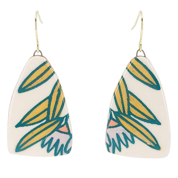 Earrings - Prairie Sprig Dangles by Catie Miller Ceramics