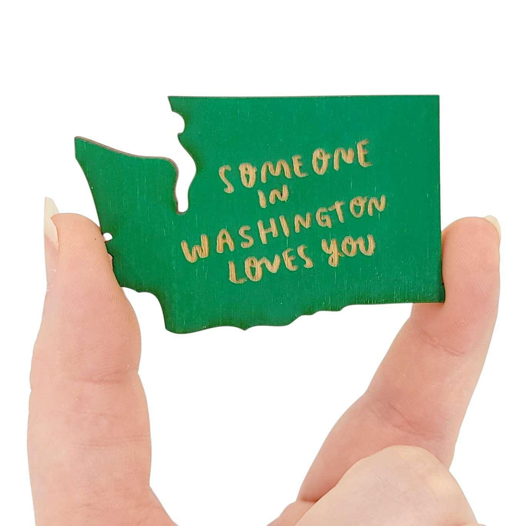 Magnets - Small - WA State Someone in WA Loves You (Assorted Colors) by SnowMade