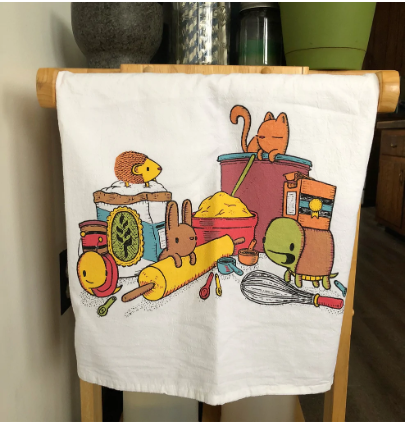 Tea Towel - Baking Buddies by Everyday Balloons Print Shop