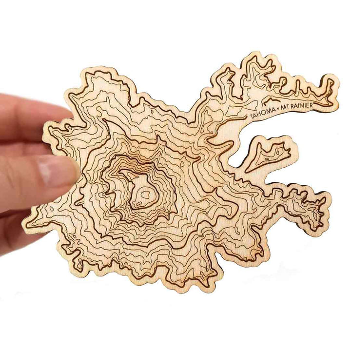 Coasters Single - Mt. Rainier Topographic Coaster by SML