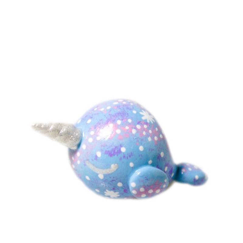 Figurine - Light Blue Galaxy Narwhal by Mariposa Miniatures