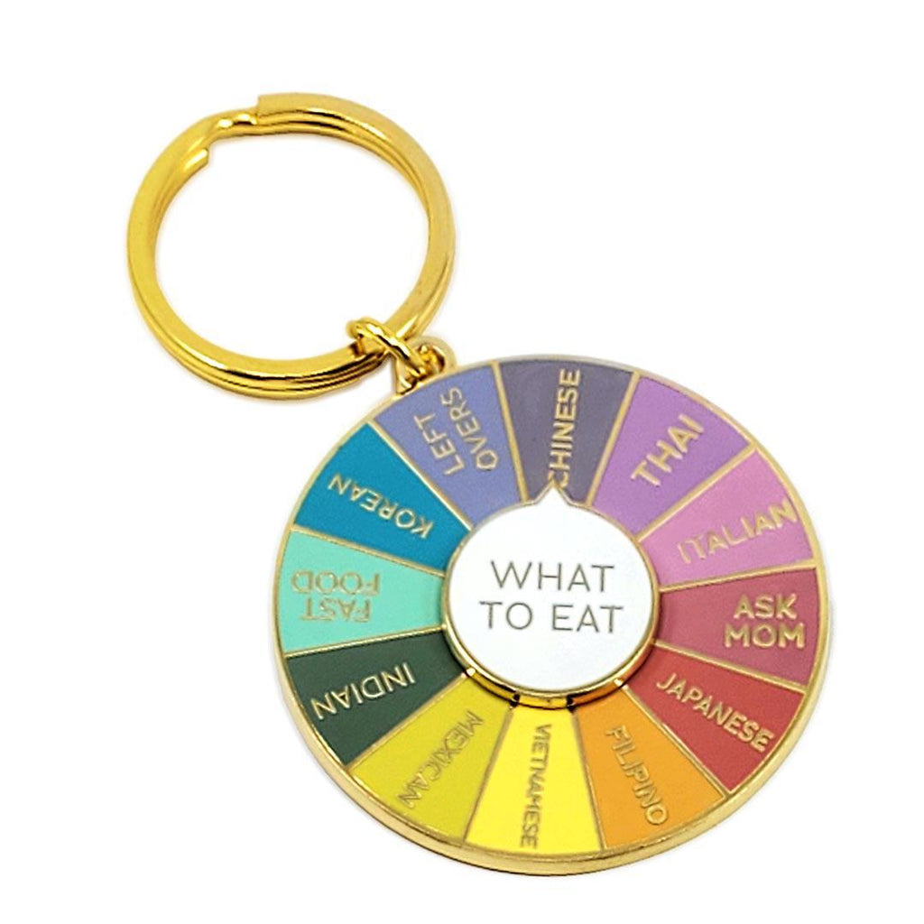 Enamel Keychain - Spinning - What to EAT by Occasionalish