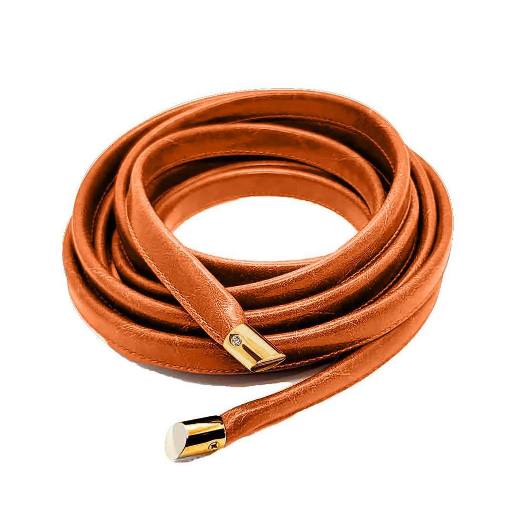 Belts - Skinny Wrap Belt Vegan Leather (Butterscotch) by Crystalyn Kae