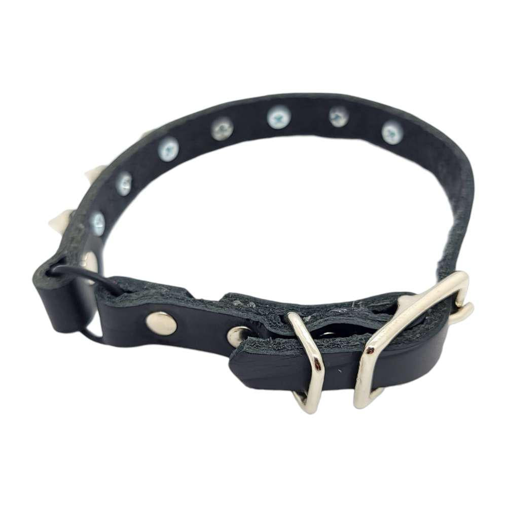 Cat Collar - Black with Silver Spikes by Greenbelts