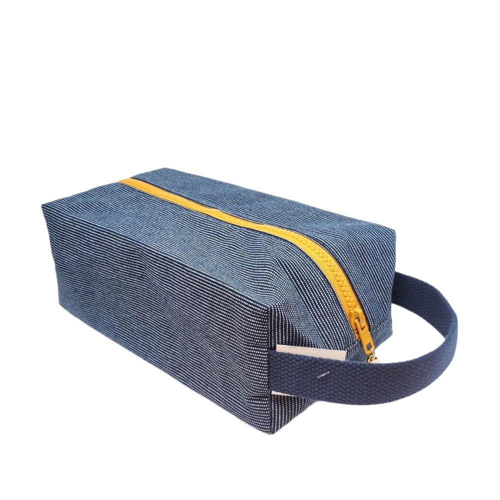 Box Zip - Dopp Kit (Denim Stitch) by Lady Alamo