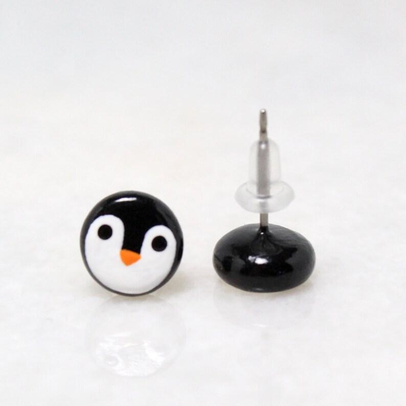 Earrings - Penguin Studs by Mariposa Miniatures