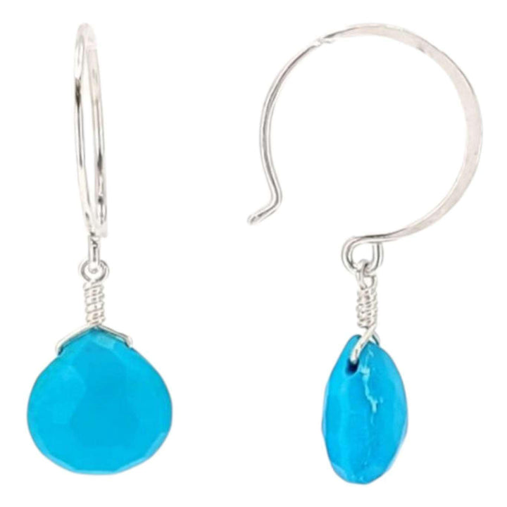 Earrings - Sterling Gemstone Drops (Turquoise) by Foamy Wader