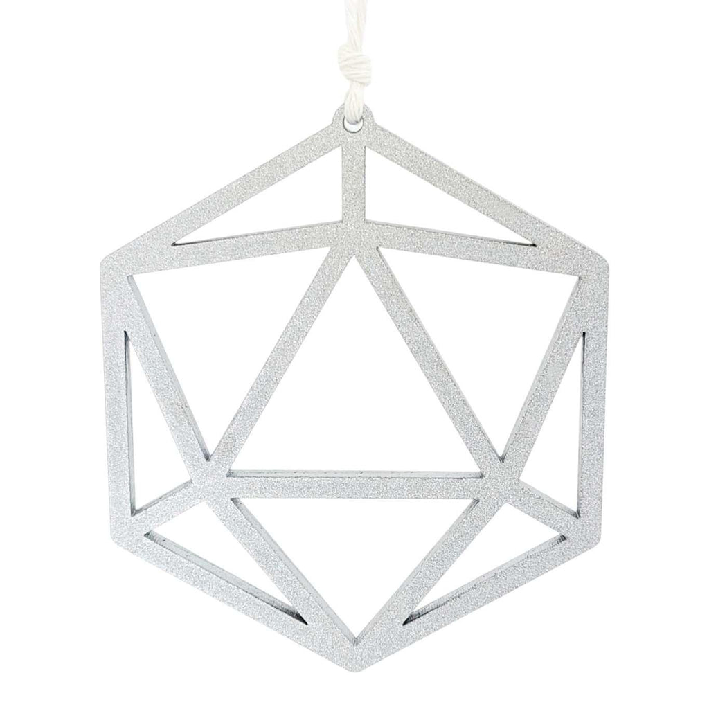 Ornament - D20 Silver by 6 by 6 Arts
