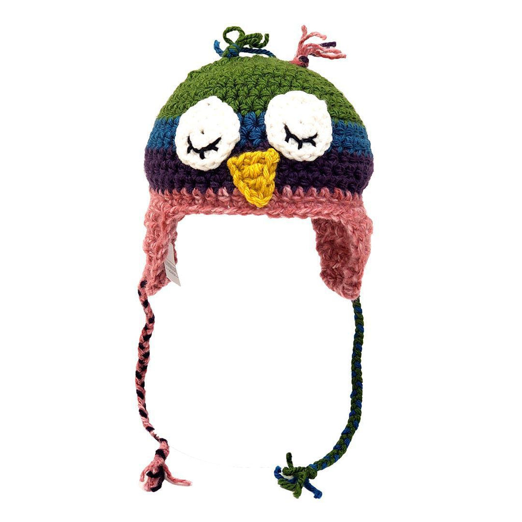 Hat - Toddler - Owl (Green Blue Purple Pink) by Scary White Girl