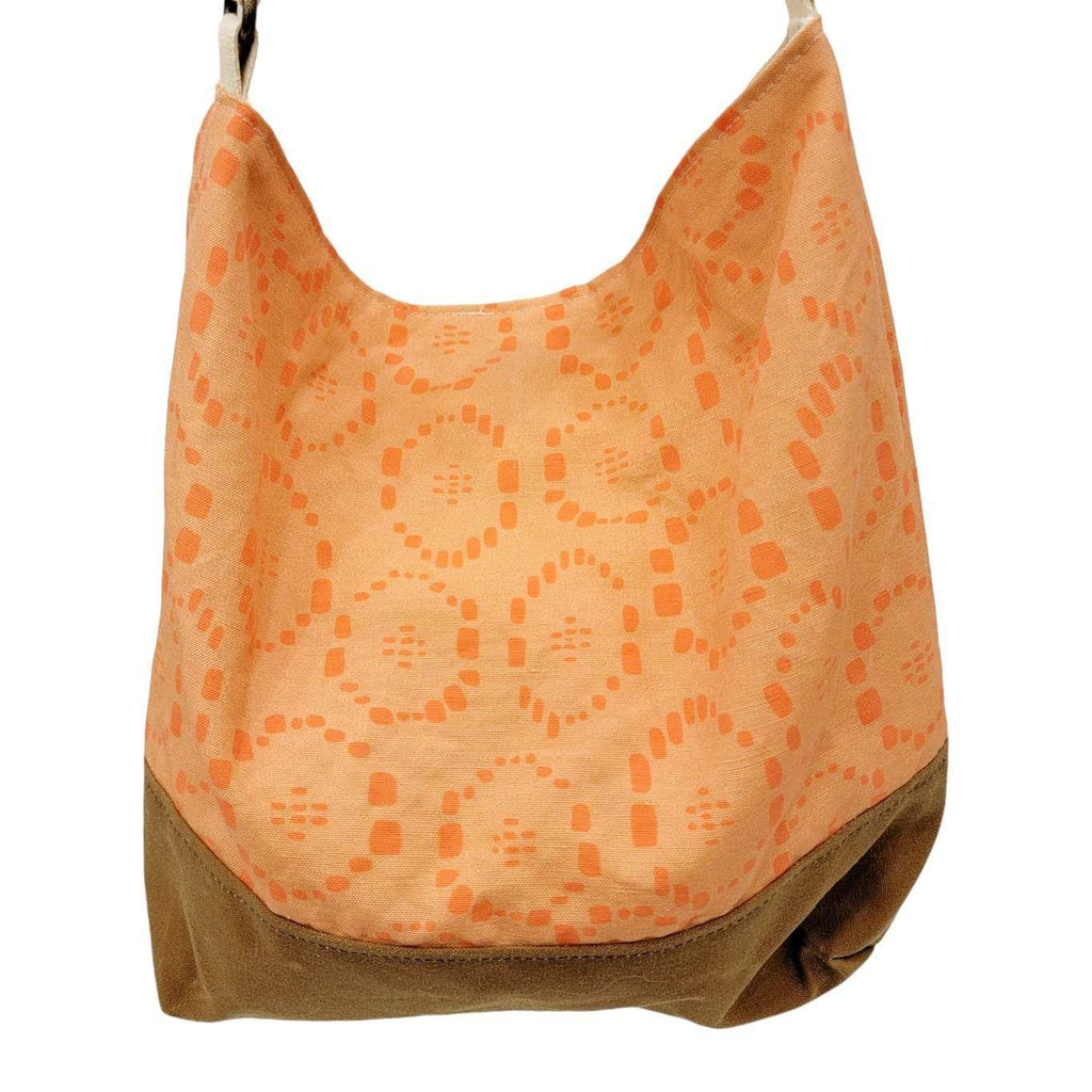 Bag - Large Cross-Body in Peach Lace (Peach) by Emily Ruth Prints