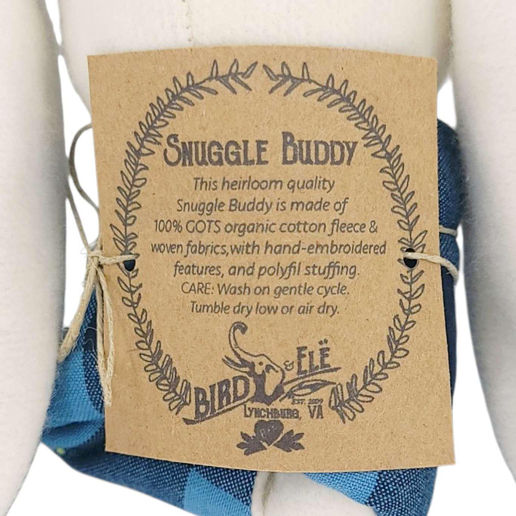 Plush - Bunny Snuggle Lovey (Carolina Indigo) by The Bird & Elephant