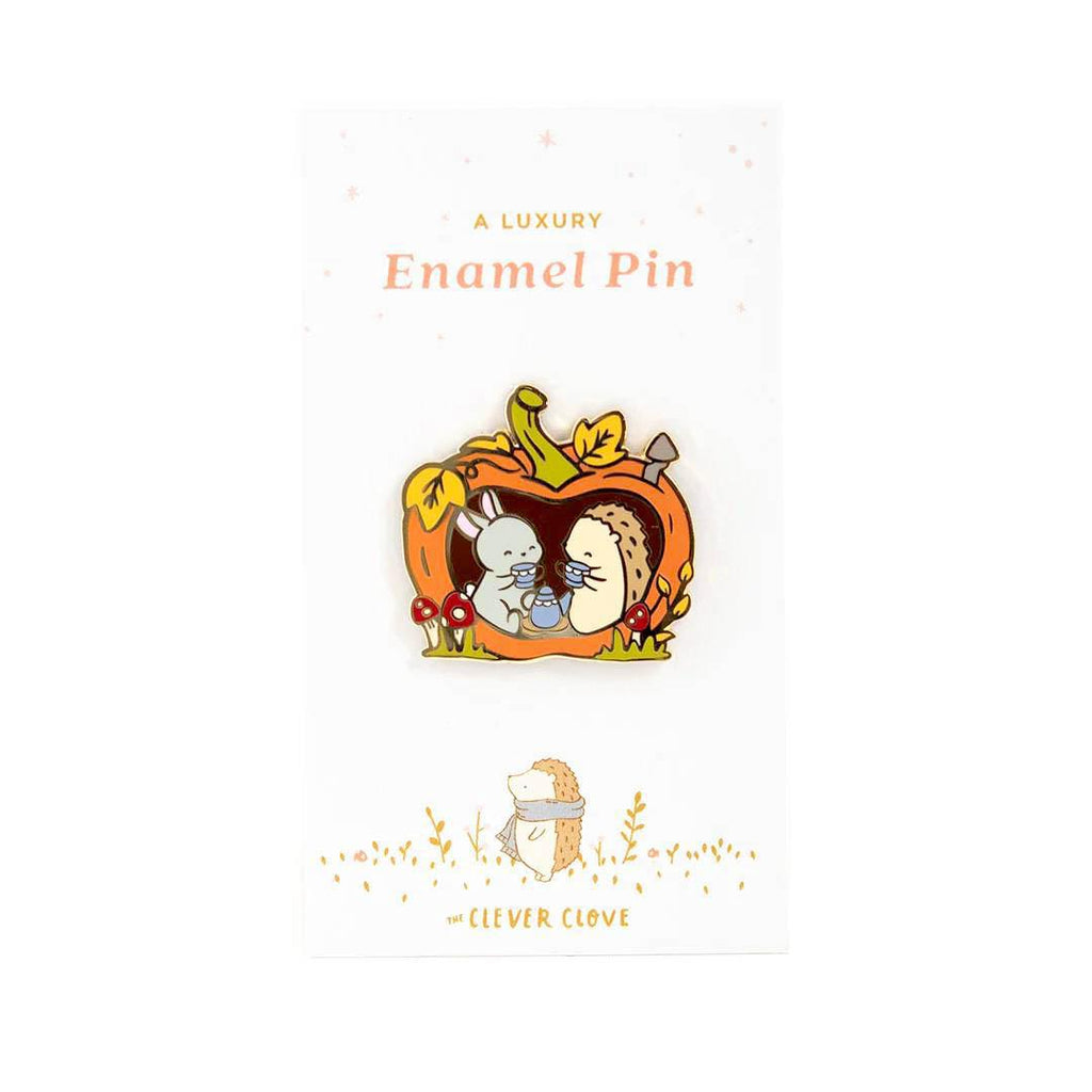 Enamel Pin - Tea for Two Bunny Hedgehog by The Clever Clove
