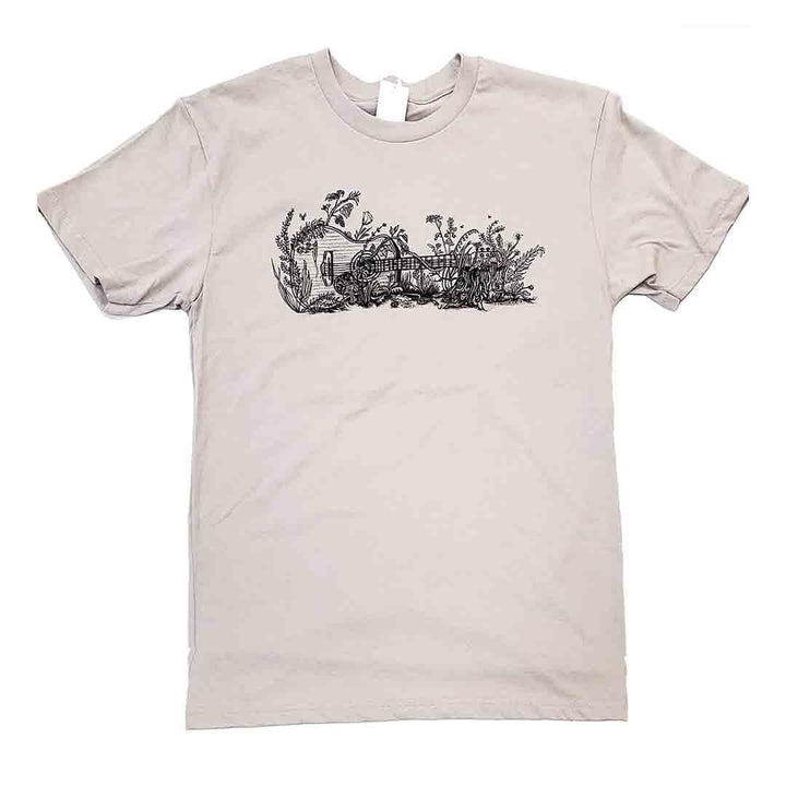 Adult Crew Neck - Bee Chords Light Gray Tee (S - 2X) by Slow Loris