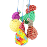 Ornament - Plush Pocket Chicken with Bell (Yellow - Assorted) by Moyo Workshop, image 8 of 9