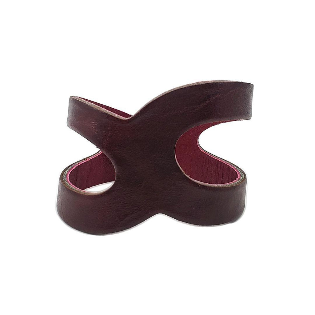 Cuff - Paisley Reversible (Mahogany Brown & Cranberry Red) by Oliotto