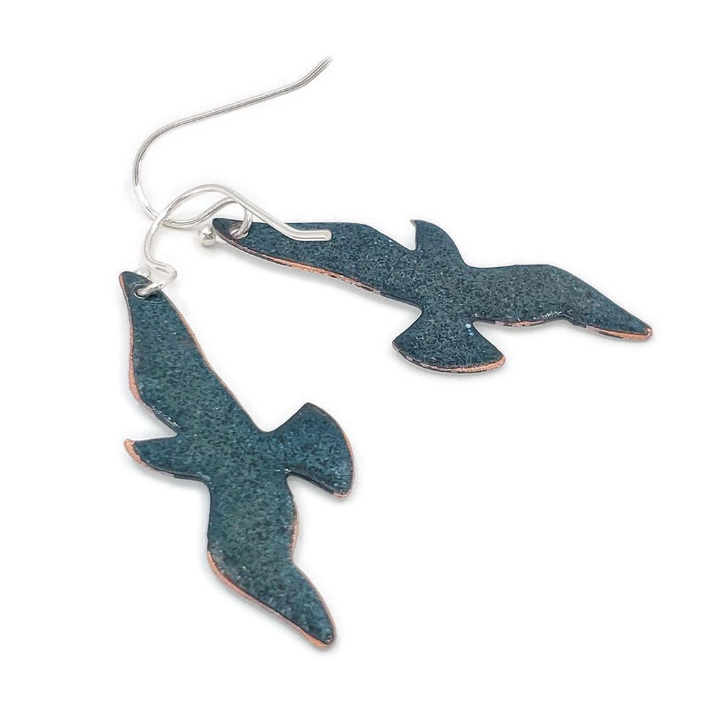 Earrings - Solid Long Seagull (White) by Magpie Mouse Studios