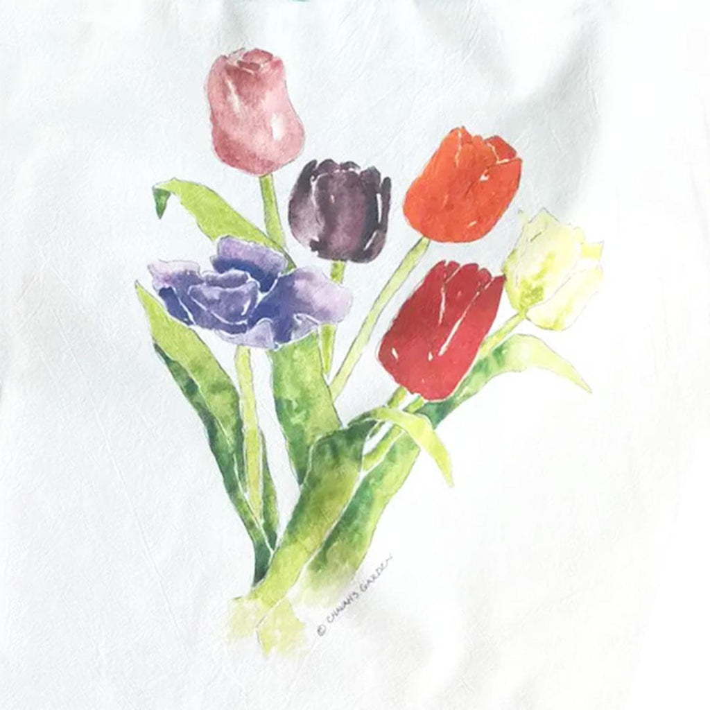 Tea Towel - Tulips by Chavah's Garden