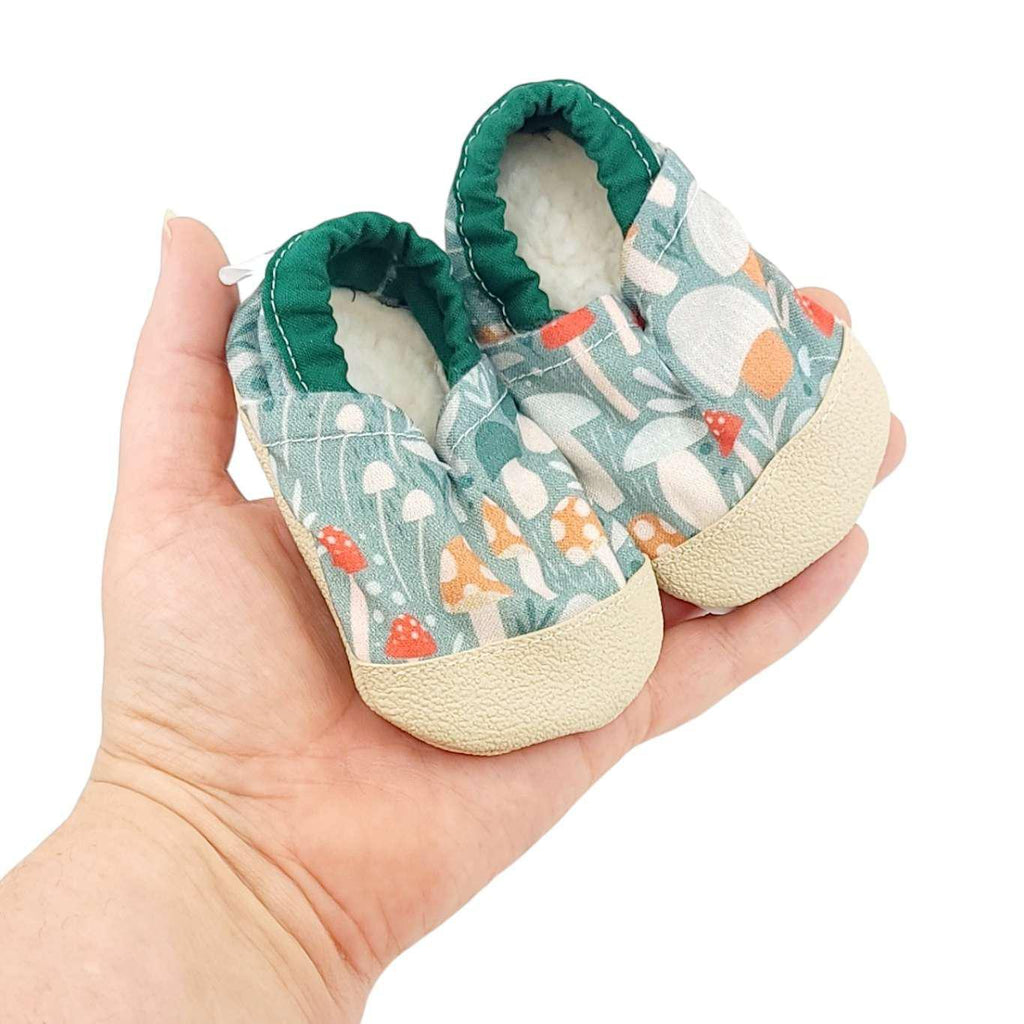 Baby Shoes - Mushrooms (0-6mo or 6-12mo) by This Brave Journey