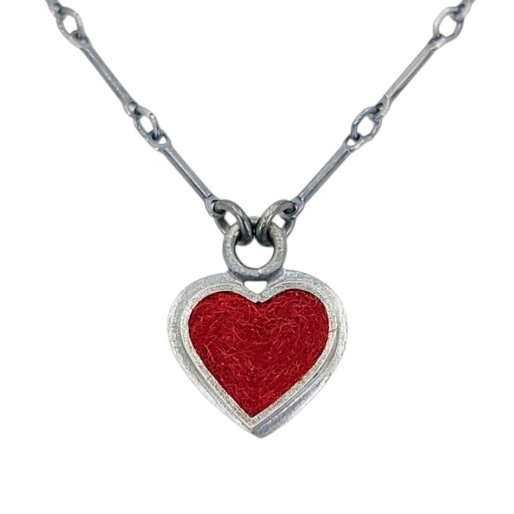 Necklace - Heart (Cranberry Red) by Michele A. Friedman