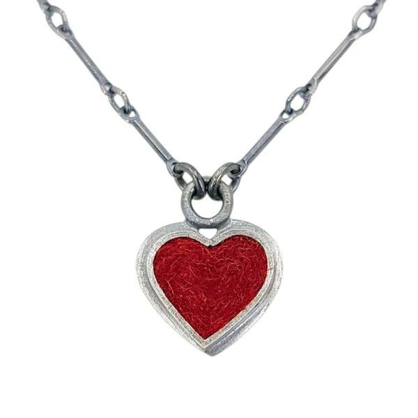 Necklace - Heart (Cranberry Red) by Michele A. Friedman