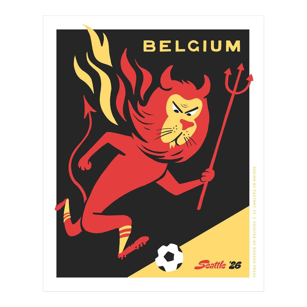 Art Print - 8x10 - World Cup Belgium Print by Factory 43